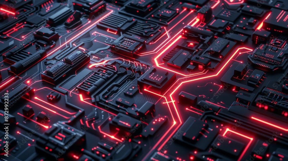 Poster material related to circuit board processors and future technology concepts