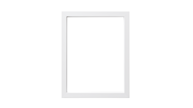 White photo frame cutout
