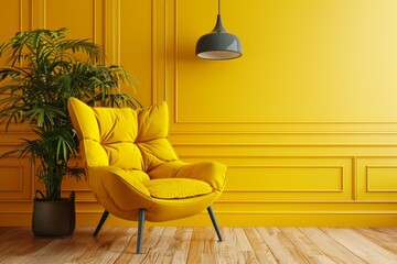 Yellow Modern Interior Decor