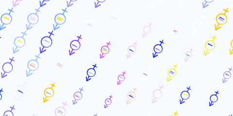 Light Pink, Green vector template with businesswoman signs.