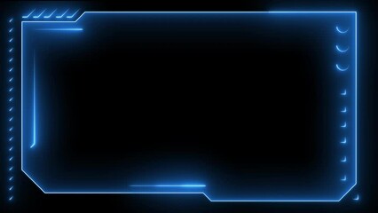 Futuristic HUD Interface Screen Design. Sci-Fi Virtual Reality Technology View Display. Glitch hud interface, HUD Hi-Tech Futuristic Display, virtual monitor for games.Tech and science Looped HUD - Powered by Adobe