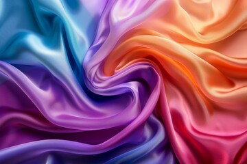 Obraz premium Colorful Silk Fabric Background