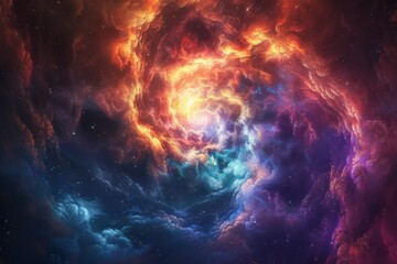 Fototapeta premium Colorful Cosmic Nebula