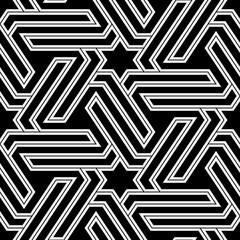 Stars, figures ornament. Ethnic backdrop. Star, polygonal shapes wallpaper. Tribal background. Mosaics motif. Embroidery digital paper, abstract. Seamless pattern. Tiles vector
