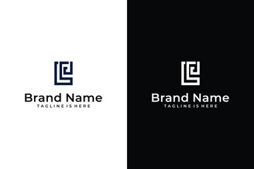 modern abstract line LJ vector logo