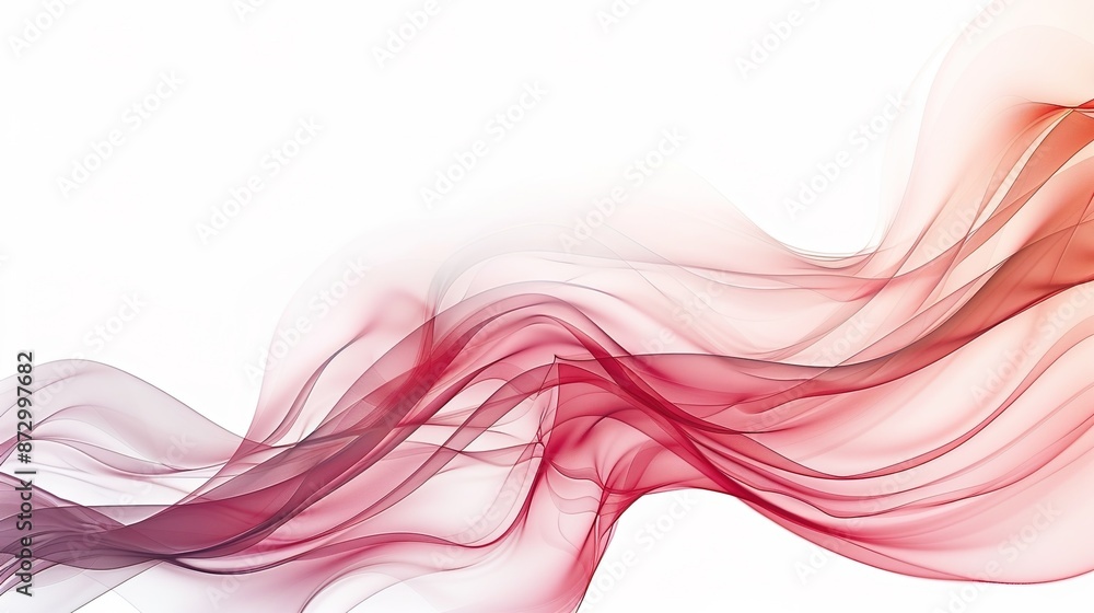 Poster abstract background with flowing lines and subtle gradients, isolated on white