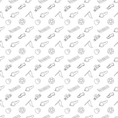 Seamless sport pattern. Background with sports icons