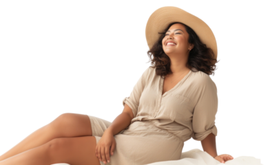 PNG Laughing sitting female smile.