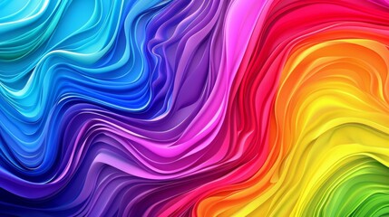 Fototapeta premium abstract waved rainbow color background, lgbt concept 