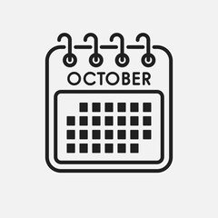 Vector template icon page calendar month September