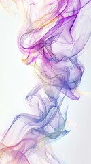 Colorful abstract smoke on white background