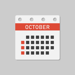 Vector template icon page calendar month September