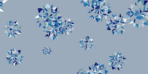 Light gray vector pattern with colored snowflakes.