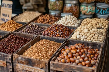Diverse Assortment of Nuts and Seeds