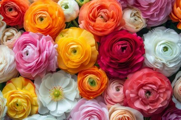 Fototapeta premium Colorful Ranunculus Flower Bouquet