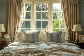 Elegant Cozy Bedroom with Natural Light