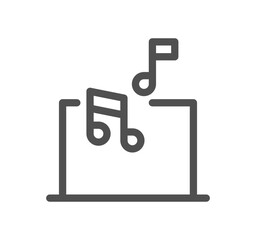 Music and controls related icon outline and linear vector.	
