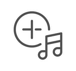 Music and controls related icon outline and linear vector.	
