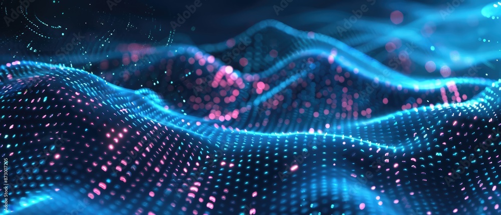 Poster science, education abstract digital background can be used for technological processes, neural netwo