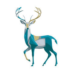 deer vector color illustration 