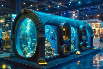 Underwater Tunnel Aquarium Display