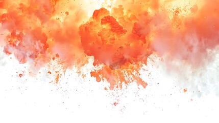 Fiery Explosion with Orange and Yellow Flames