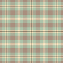 Plaid with twill weave seamless pattern.Tartan check repeat pattern in brown and blue.Vector illustration geometric background for fabric and paper.