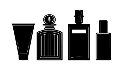 Stylish Perfume Bottles Silhouettes