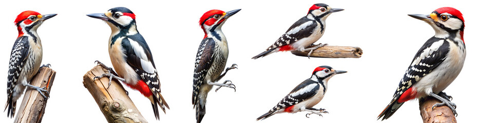 Woodpecker isolated on transparent background PNG file
