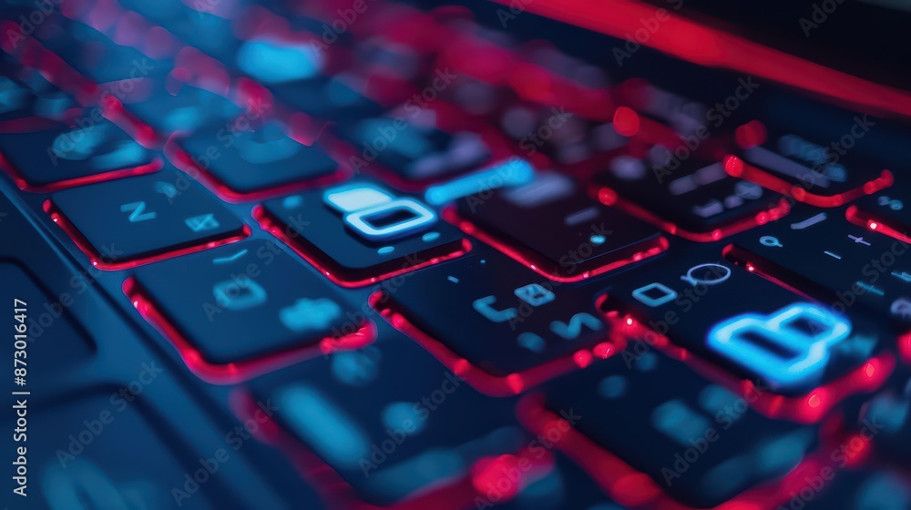 Poster an advanced cybersecurity system uses magical algorithms and spectral firewalls to guard against dig