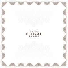 Classic stylish floral frame decorative background