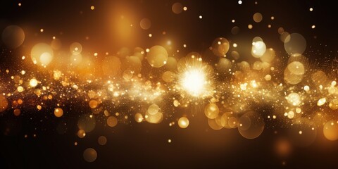 Naklejka premium Golden Bokeh Lights