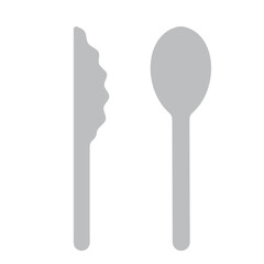Biodegradable cutlery Vector Flat Icon Design