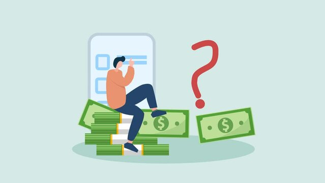 Young business people are confused about managing expenses
