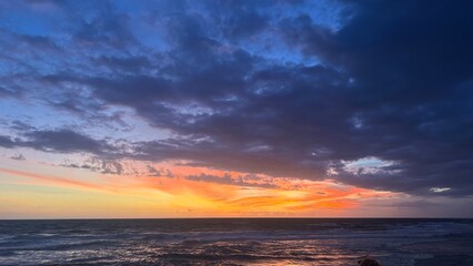 sunset over the sea