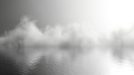 White minimalistic background digital foggy realistic light render 