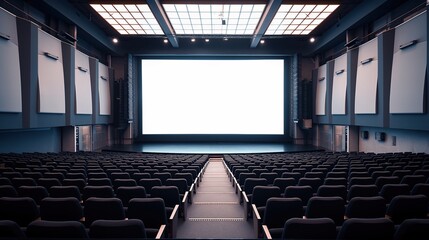 Naklejka premium theatre room with a screen, mocap