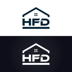 HFD logo. H F D design. White HFD letter. HFD, H F D letter logo design. H F D letter logo design in GOLD, GOLDEN LOGO, THREE, style. letter logo set in one artboard. H F D letter logo vector design.	