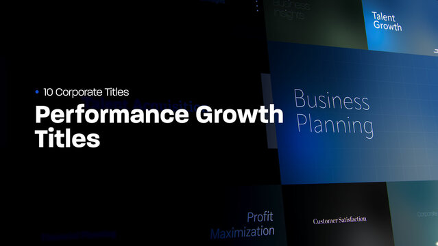 Performance Growth Titles | 10 Motion Titles with Control Panels