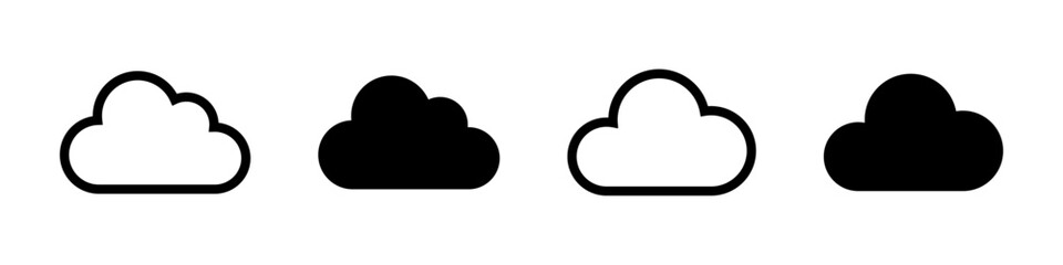 Cloud icon set