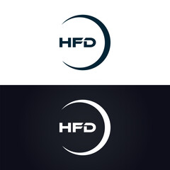 HFD logo. H F D design. White HFD letter. HFD, H F D letter logo design. H F D letter logo design in GOLD, GOLDEN LOGO, THREE, style. letter logo set in one artboard. H F D letter logo vector design.	
