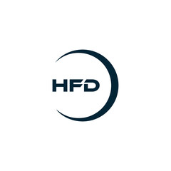 HFD logo. H F D design. White HFD letter. HFD, H F D letter logo design. H F D letter logo design in GOLD, GOLDEN LOGO, THREE, style. letter logo set in one artboard. H F D letter logo vector design.	