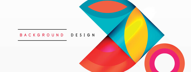 Circles and petals. Geometric beautiful abstract minimal template for Wallpaper, Banner, Background, Card, Book Illustration, landing page