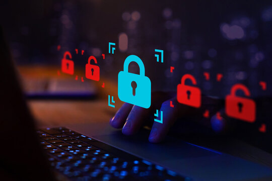 good protection from hacker attack, cybersecurity concept, data protection or firewall