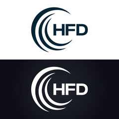 HFD logo. H F D design. White HFD letter. HFD, H F D letter logo design. H F D letter logo design in GOLD, GOLDEN LOGO, THREE, style. letter logo set in one artboard. H F D letter logo vector design.	