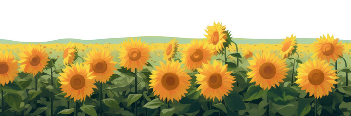 PNG Sun flower field landscape backgrounds sunflower.