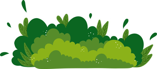 Lush Green Bushes Illustration