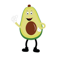 Cartoon avocados mascot characters, hand drawn doodle style cartoon character illustration icon design avocado cartoon