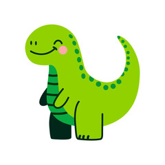 Naklejka premium cute green t-rex dinosaurs wild animal vector illustration template design
