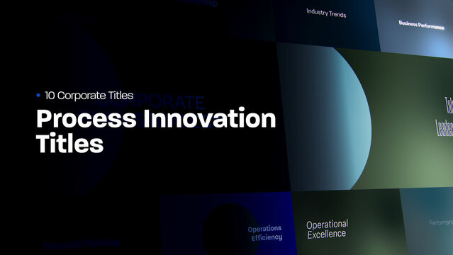 Process Innovation Titles | 10 Motion Titles with Control Panels